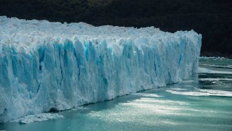 A photo of the Perito Moreno Glacier in Argentina.