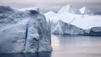 icebergs in Ilulissat Icefjord in Greenland
