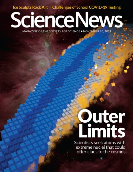 Cover of 11/20/21 issue of Science News